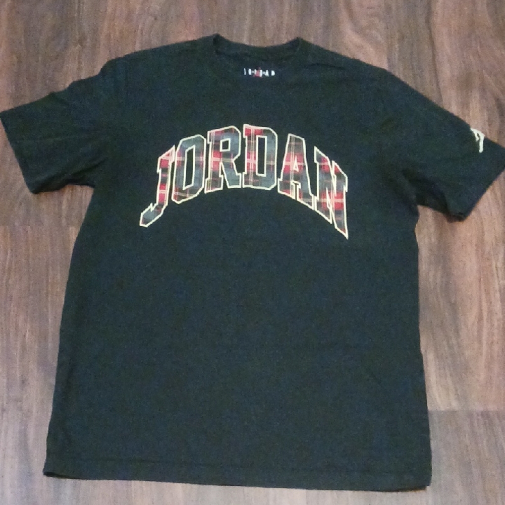 Jordan Black T-Shirt with Red and Yellow Accents